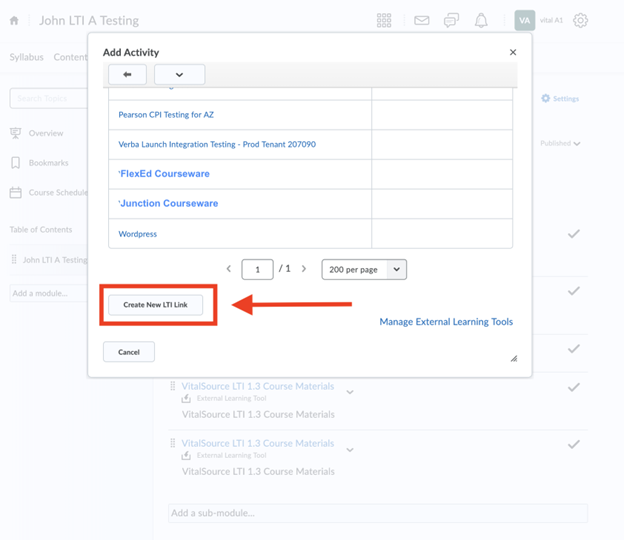 Notes option selected from the Course Tools menu